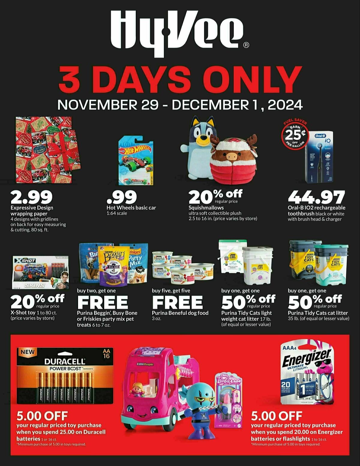 Hy-Vee 3 Days Only Weekly Ad from November 29