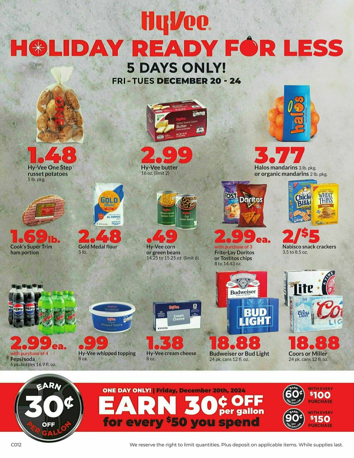 Hy-Vee Holiday Ready for Less Weekly Ad from December 20