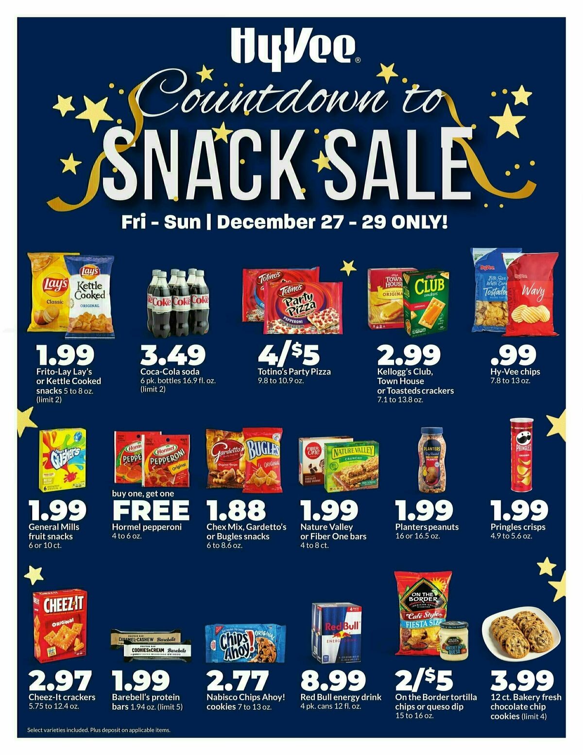 Hy-Vee Countdown to SNACK SALE Weekly Ad from December 27