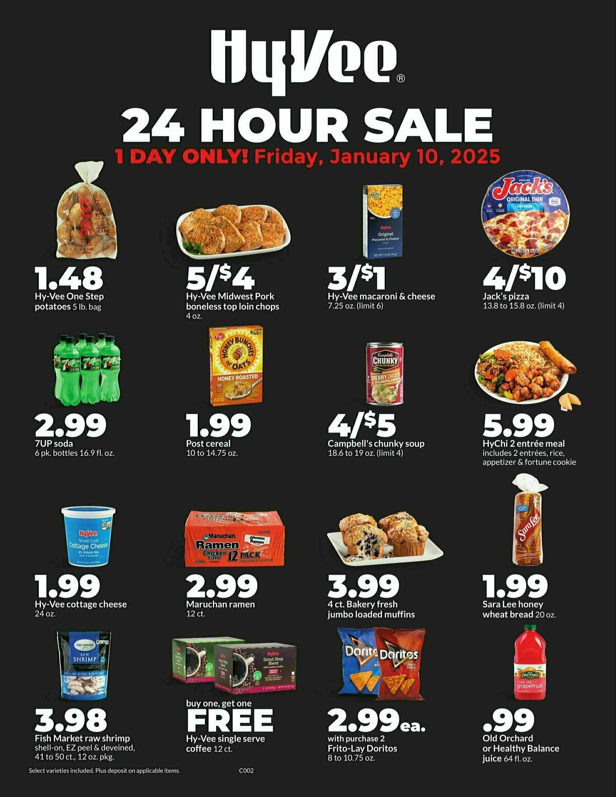 Hy-Vee 24 Hour Sale Weekly Ad from January 10