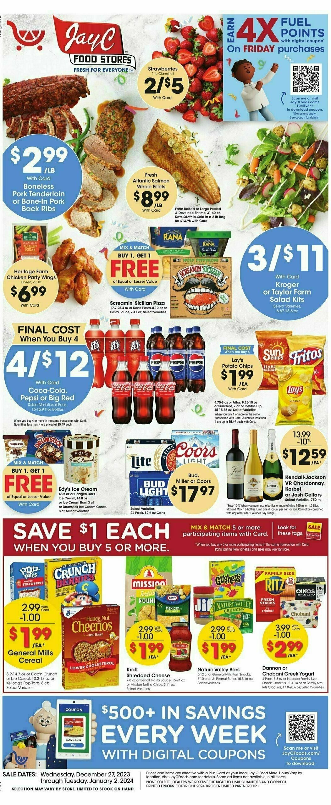 Jay C Food Weekly Ad from December 27