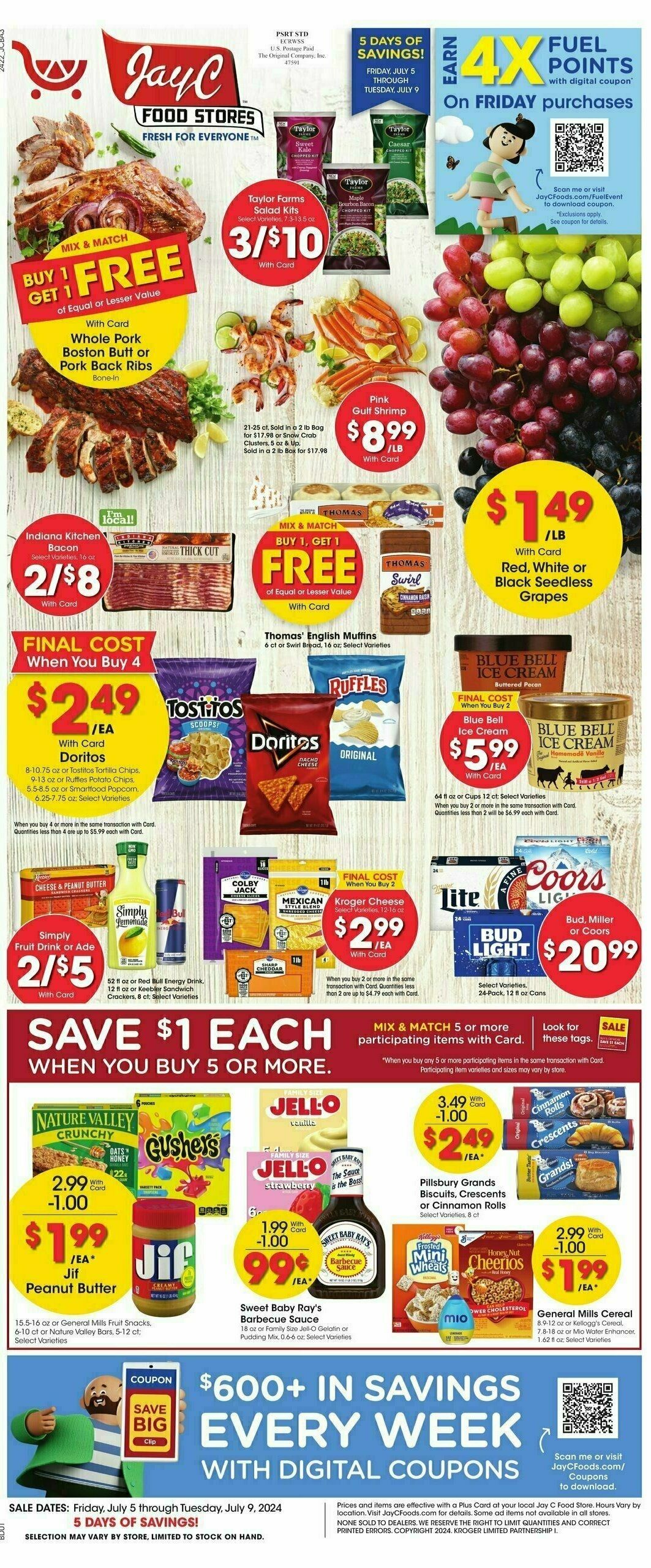Jay C Food Weekly Ad from July 5