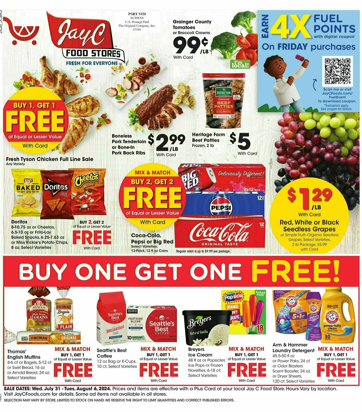 Jay C Food Weekly Ad from July 31