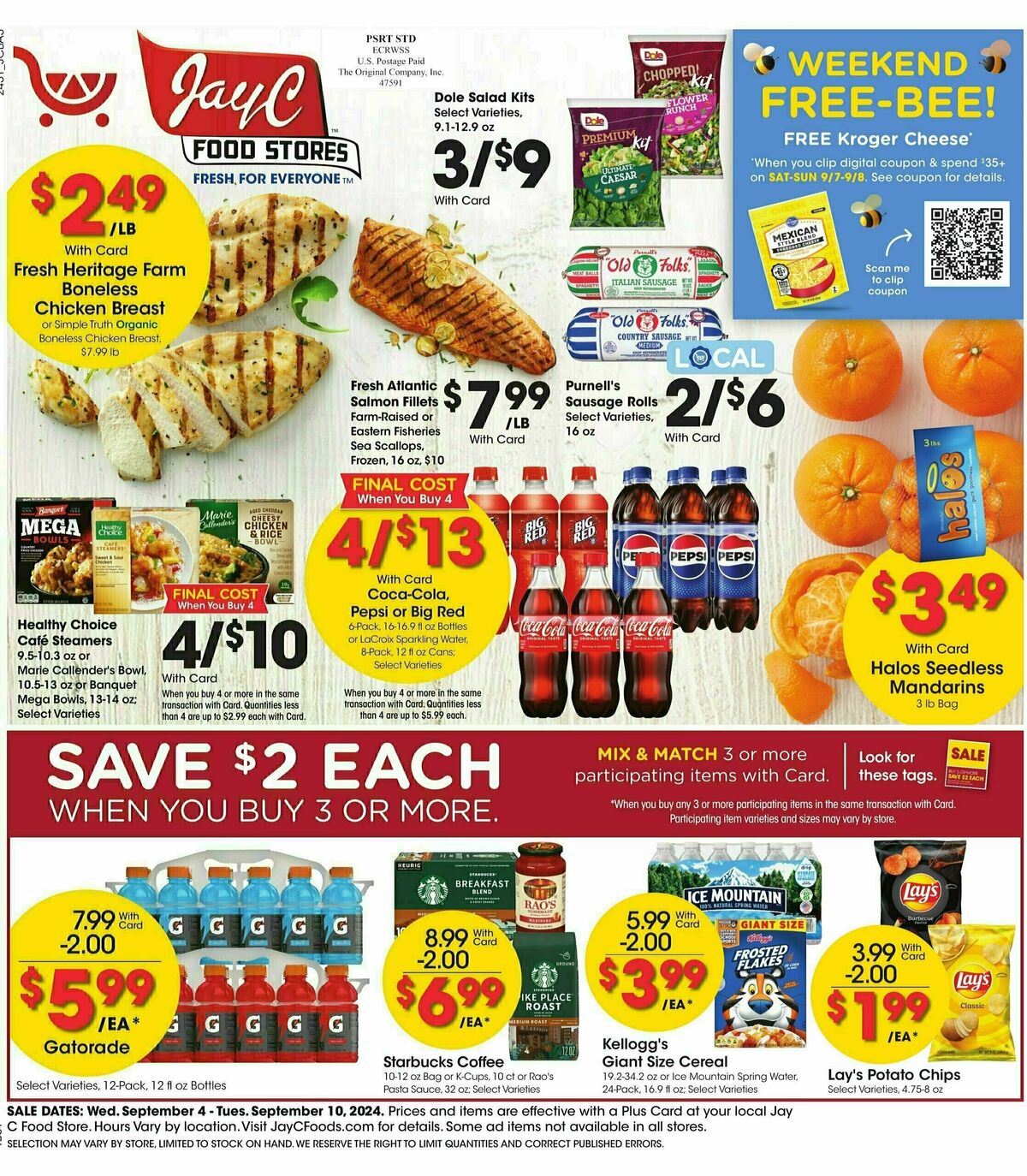 Jay C Food Weekly Ad from September 4