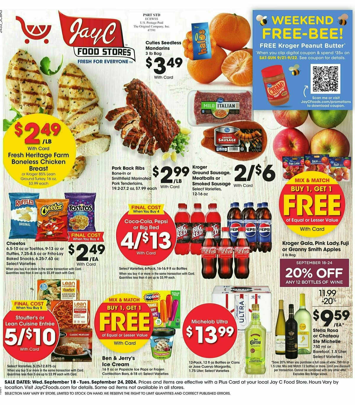 Jay C Food Weekly Ad from September 18