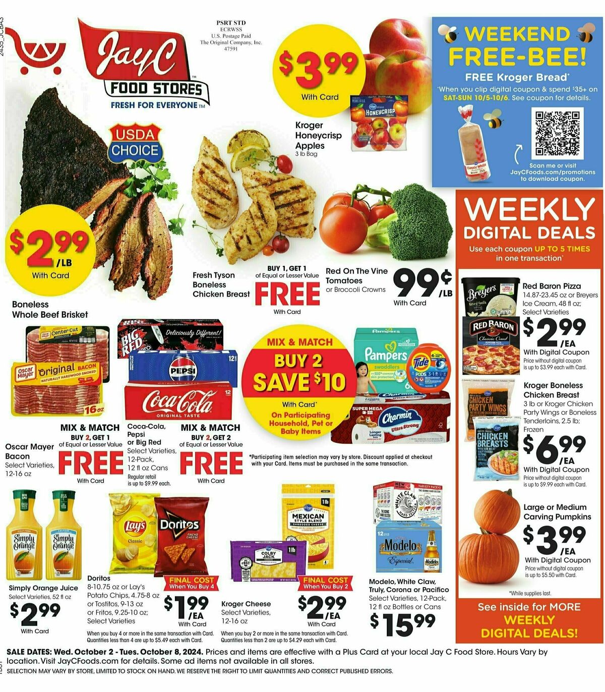 Jay C Food Weekly Ad from October 2