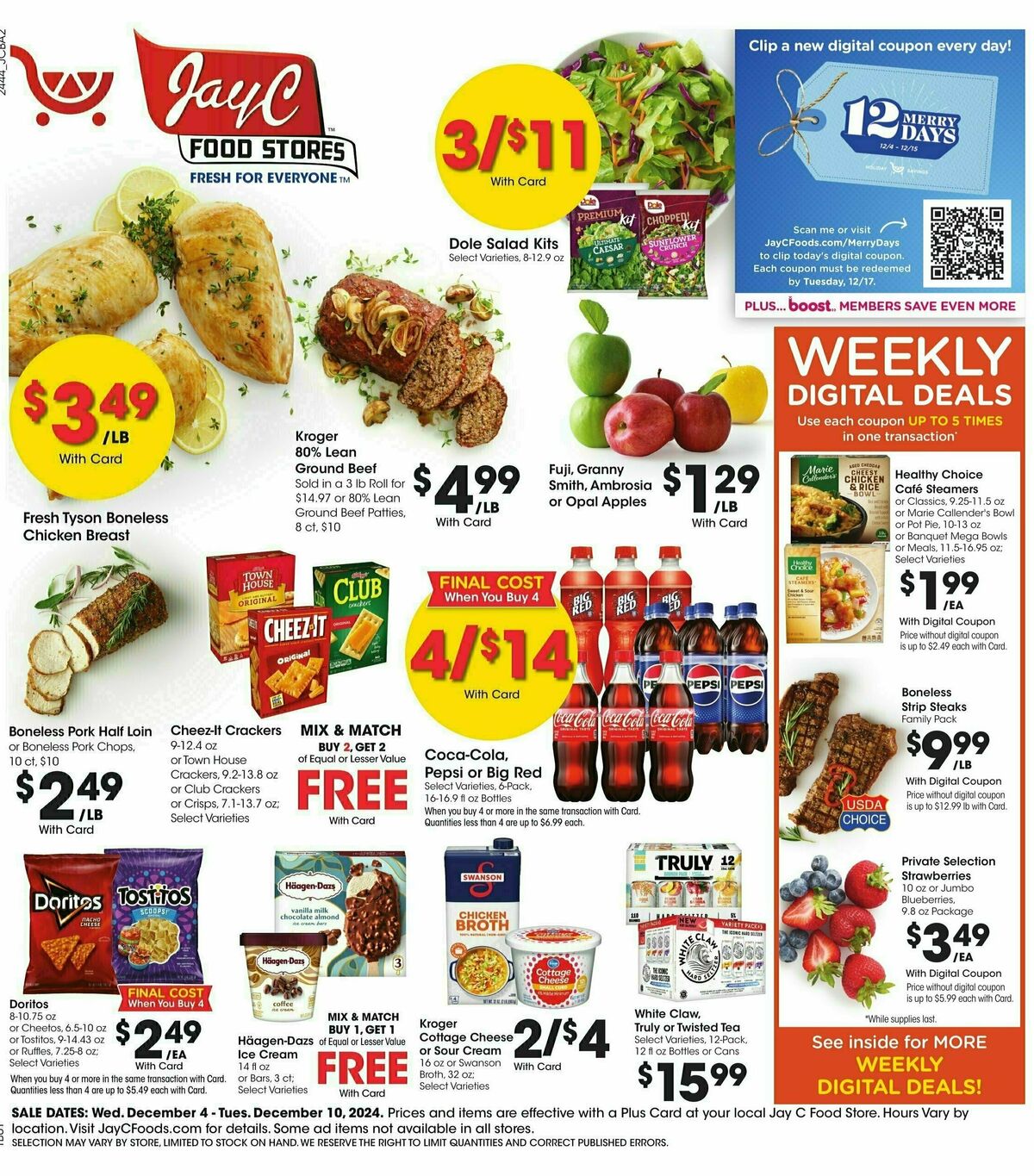 Jay C Food Weekly Ad from December 4