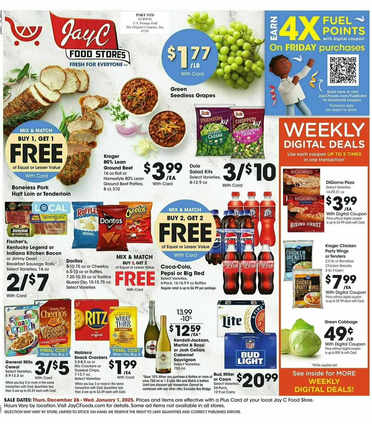 Jay C Food Weekly Ad from December 26