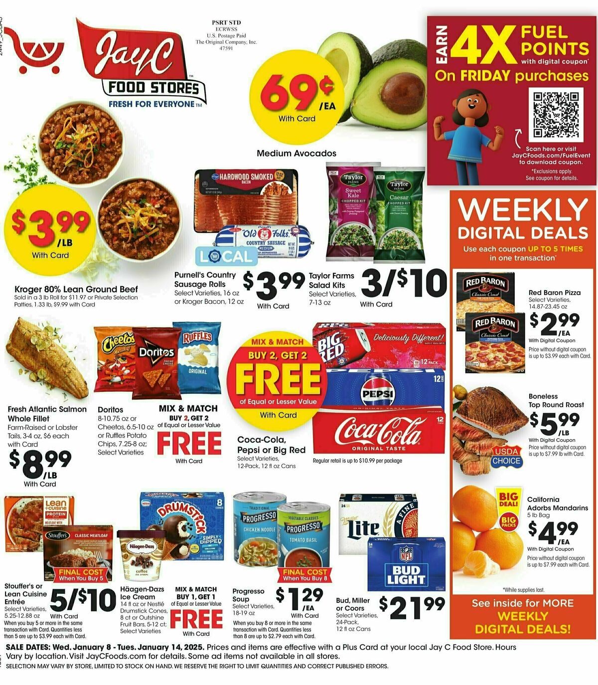 Jay C Food Weekly Ad from January 8