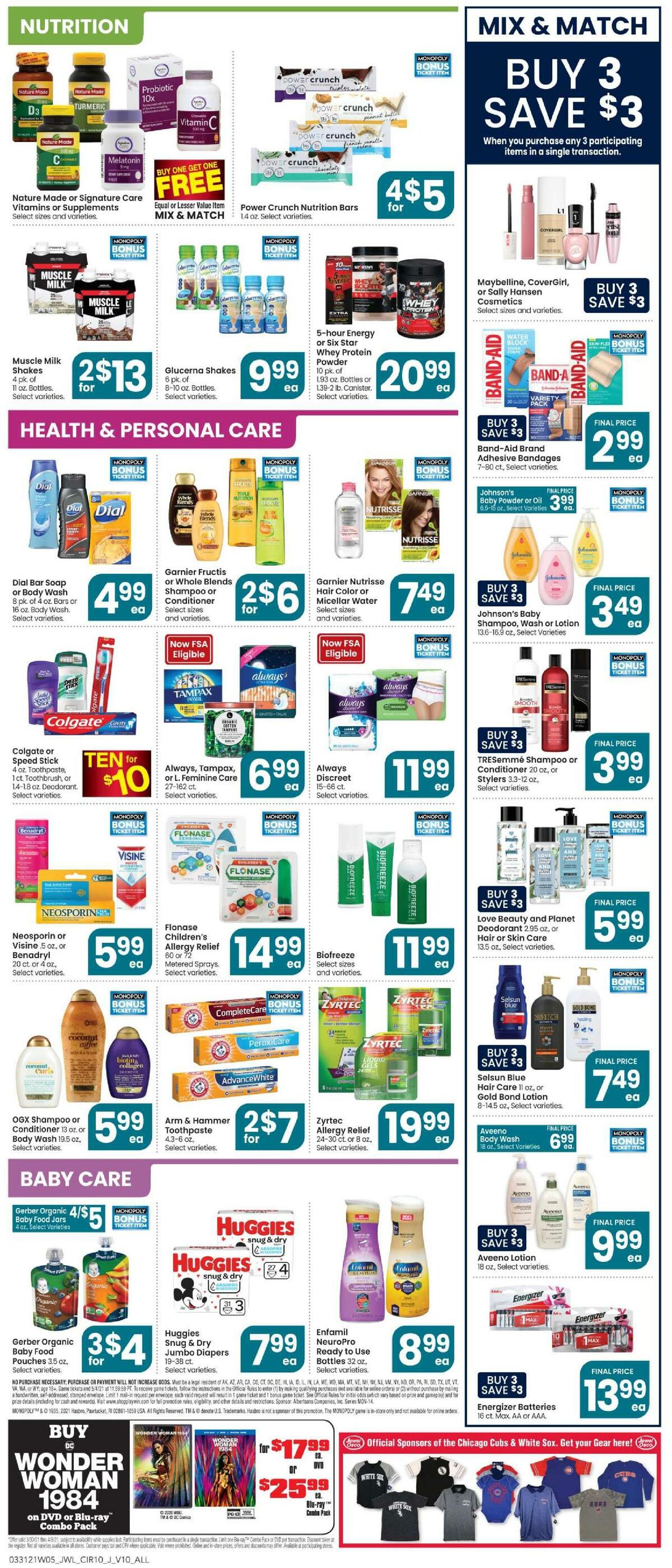 Jewel Osco Weekly Ad from March 31