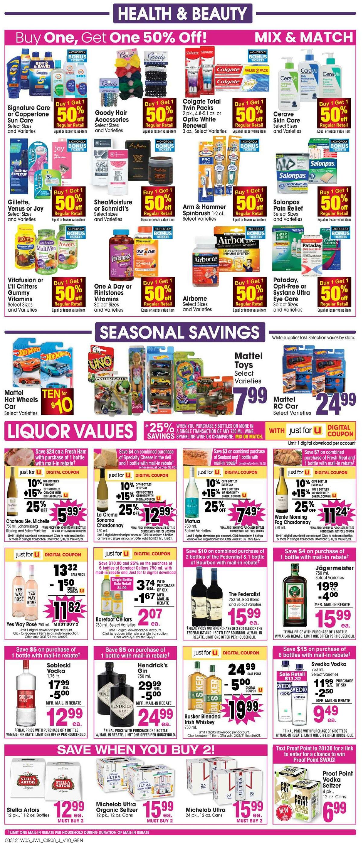 Jewel Osco Weekly Ad from March 31