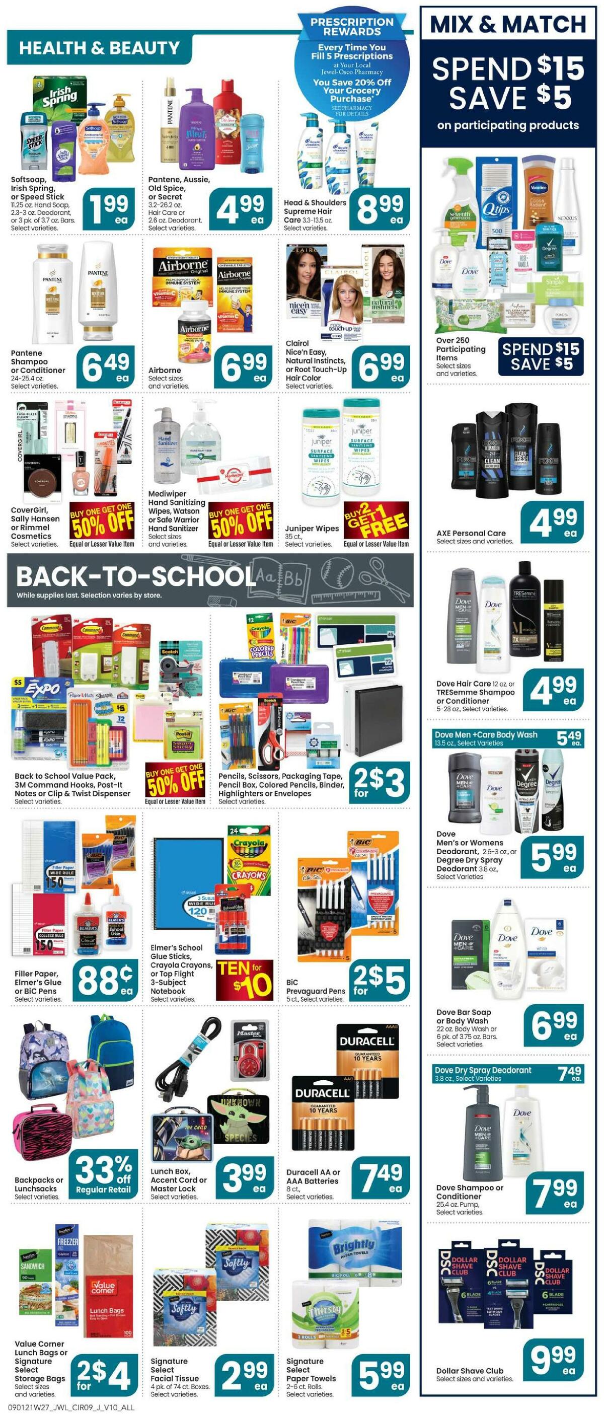 Jewel Osco Weekly Ad from September 1