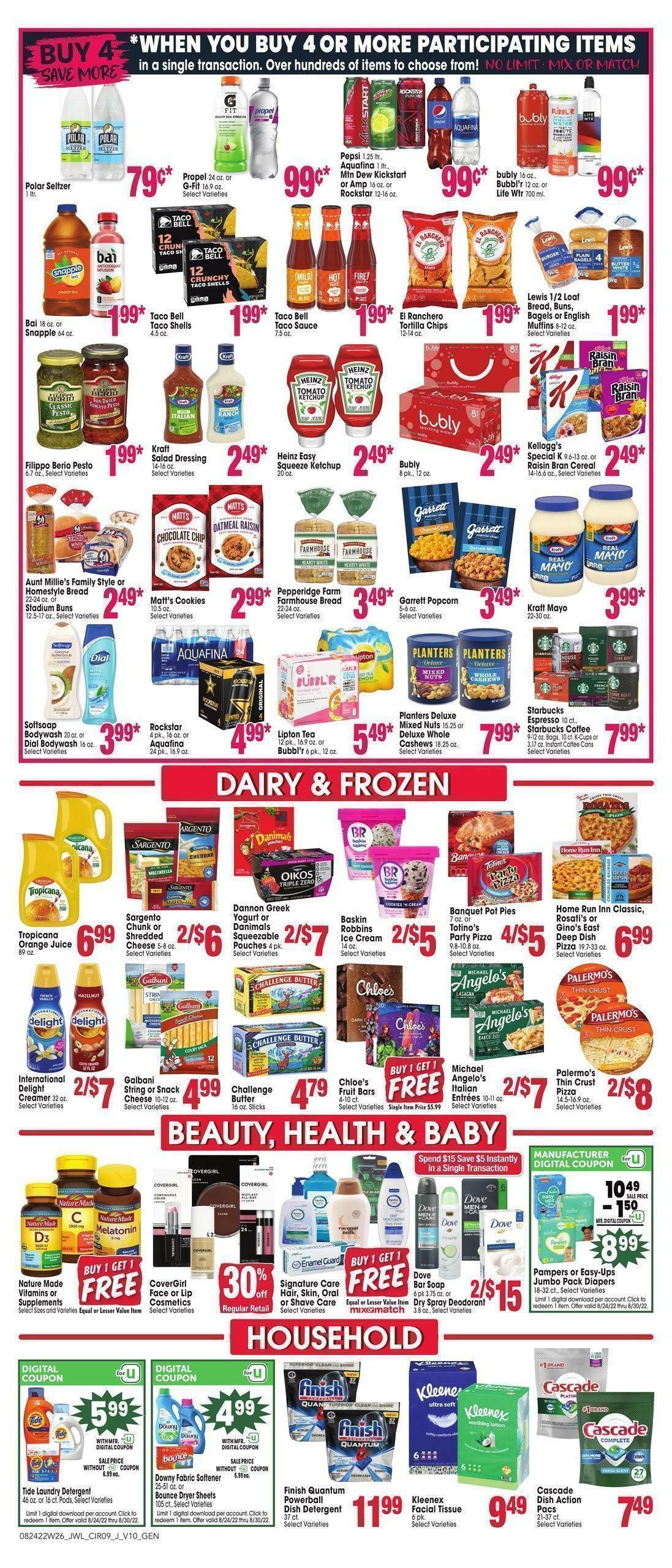 Jewel Osco Weekly Ad from August 24