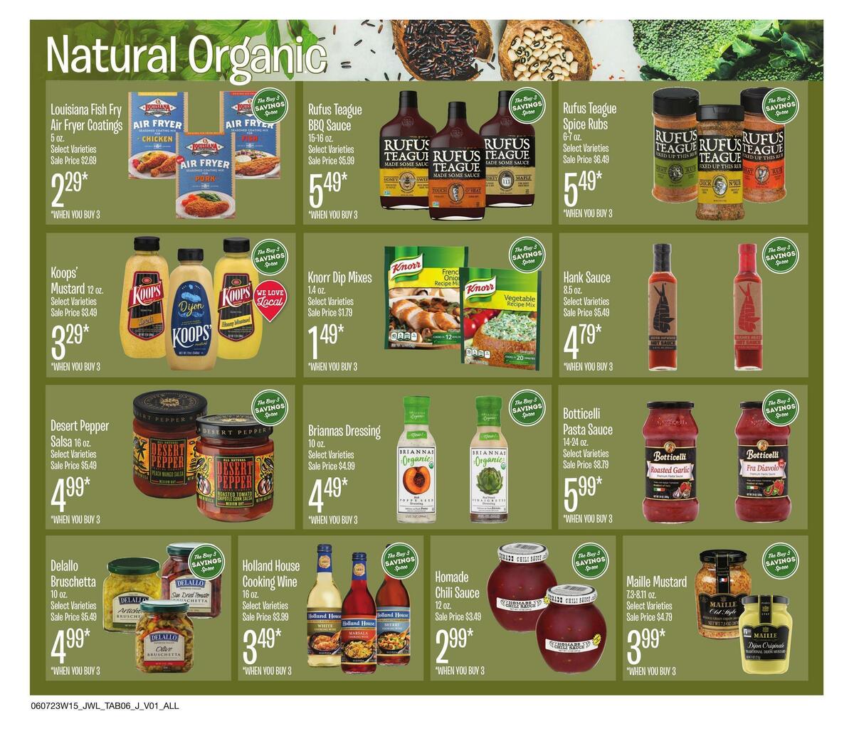 Jewel Osco Natural & Organic Weekly Ad from June 7