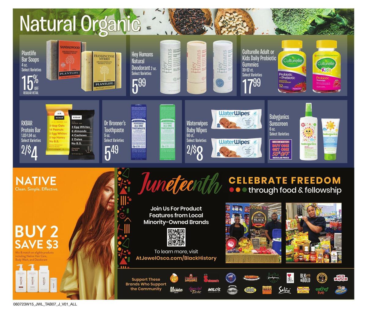 Jewel Osco Natural & Organic Weekly Ad from June 7