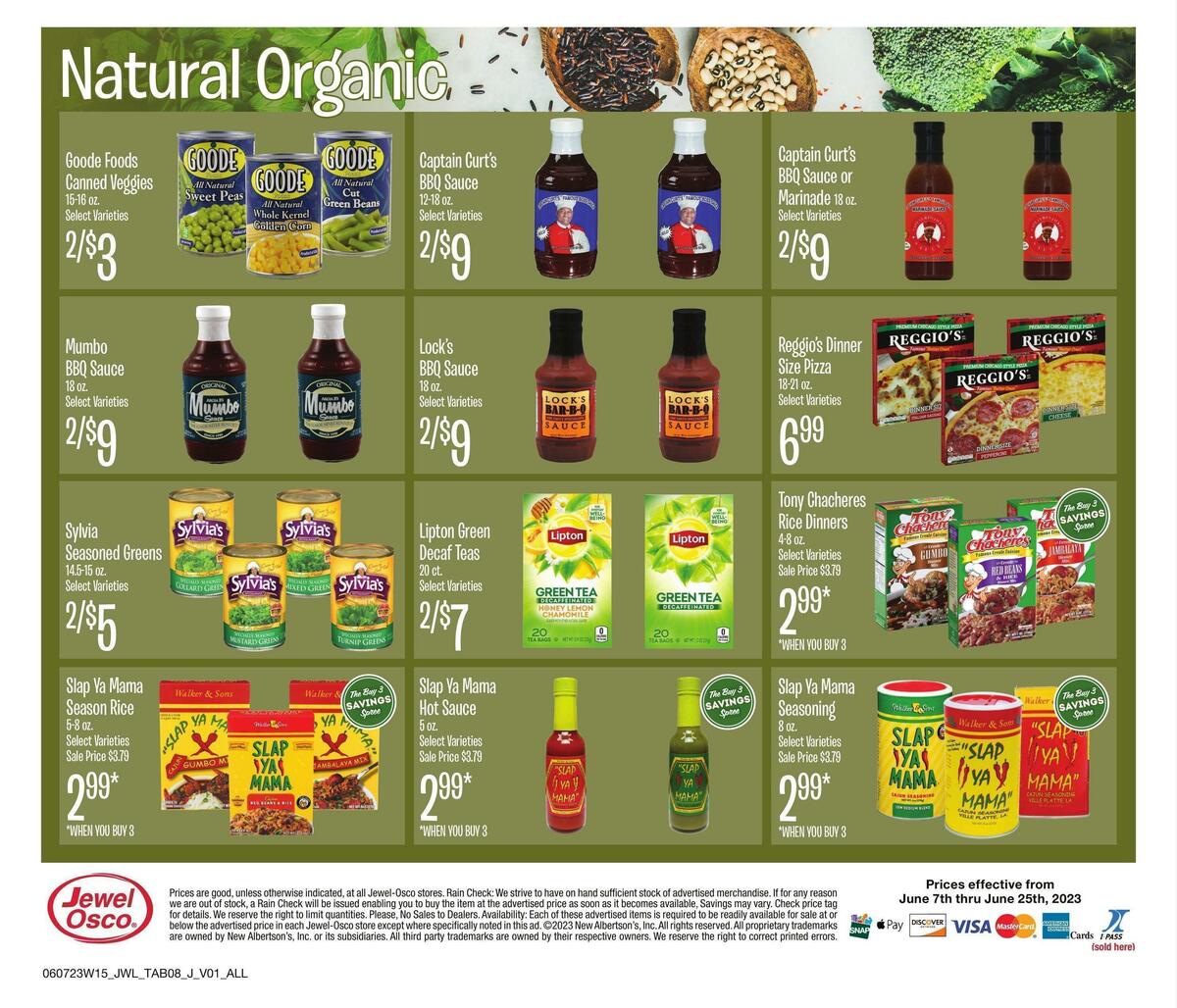 Jewel Osco Natural & Organic Weekly Ad from June 7