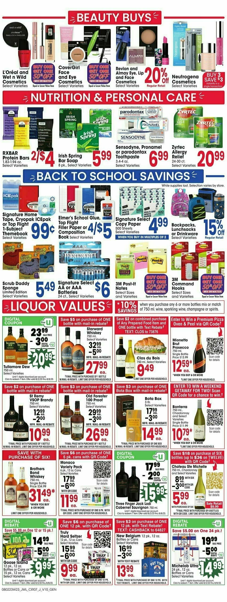 Jewel Osco Weekly Ad from August 2