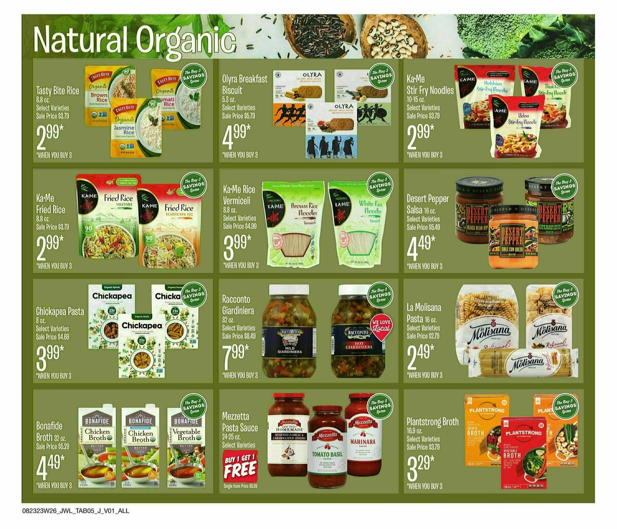 Jewel Osco Natural & Organics Weekly Ad from August 23