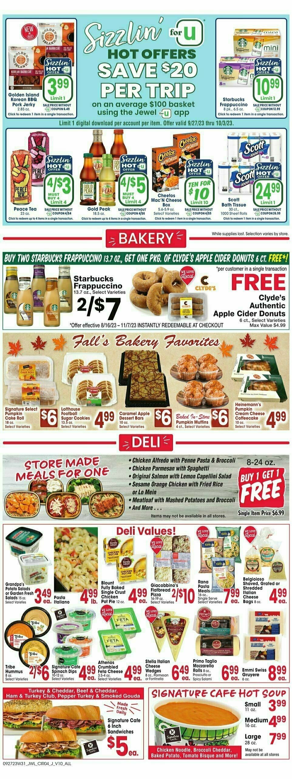 Jewel Osco Weekly Ad from September 27