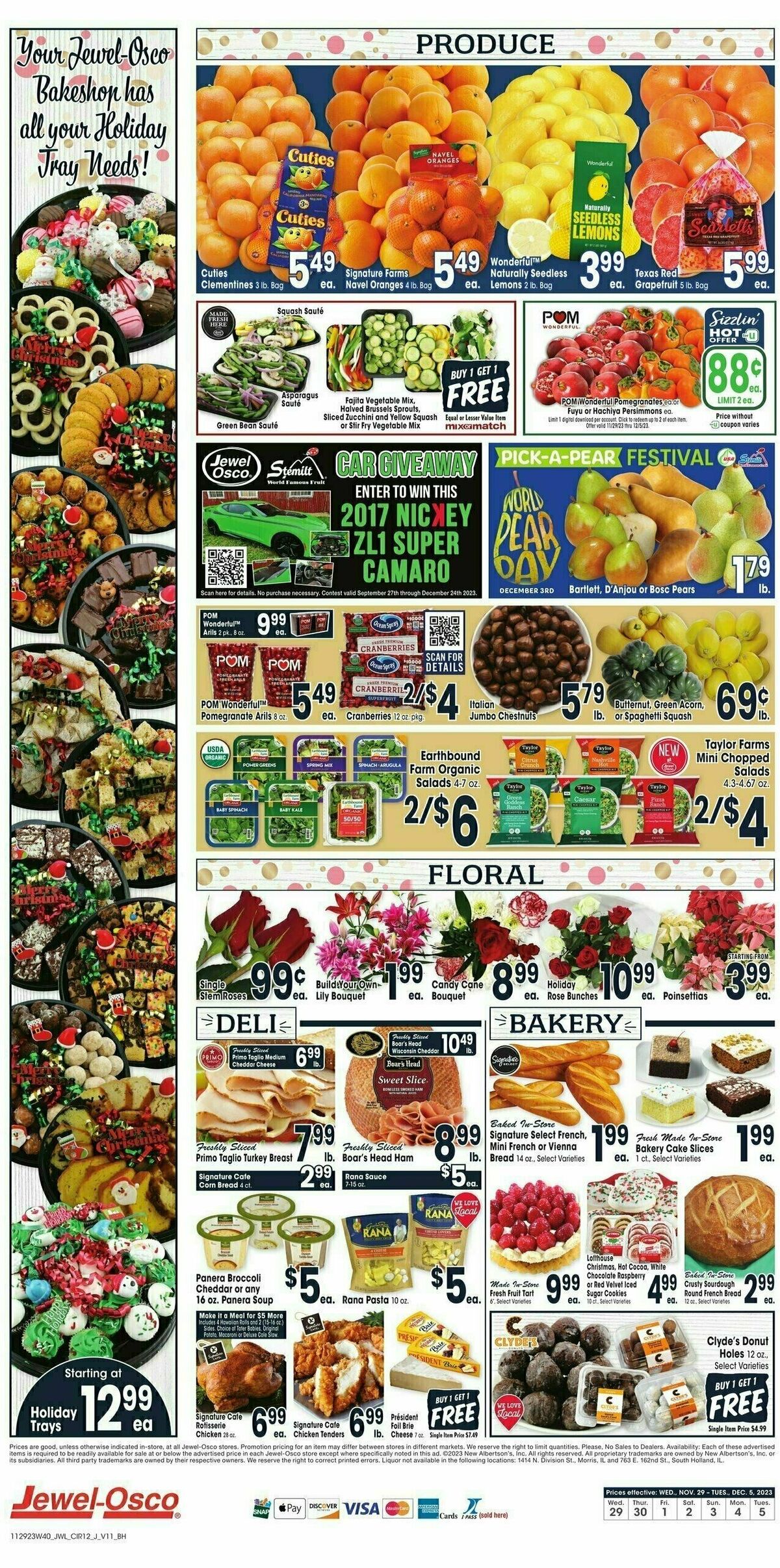 Jewel Osco Weekly Ad from November 29