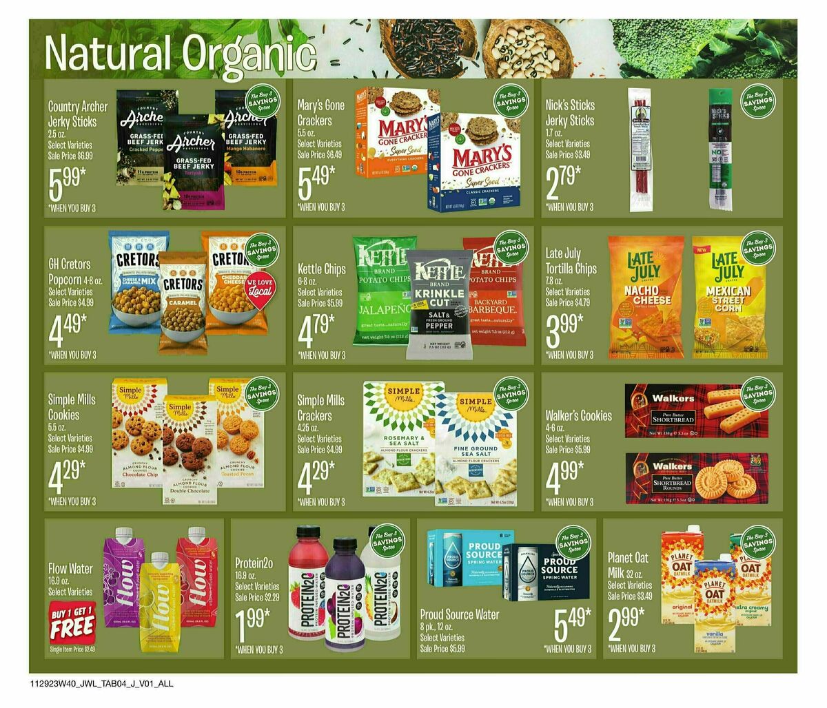 Jewel Osco Organics Guide Weekly Ad from November 29