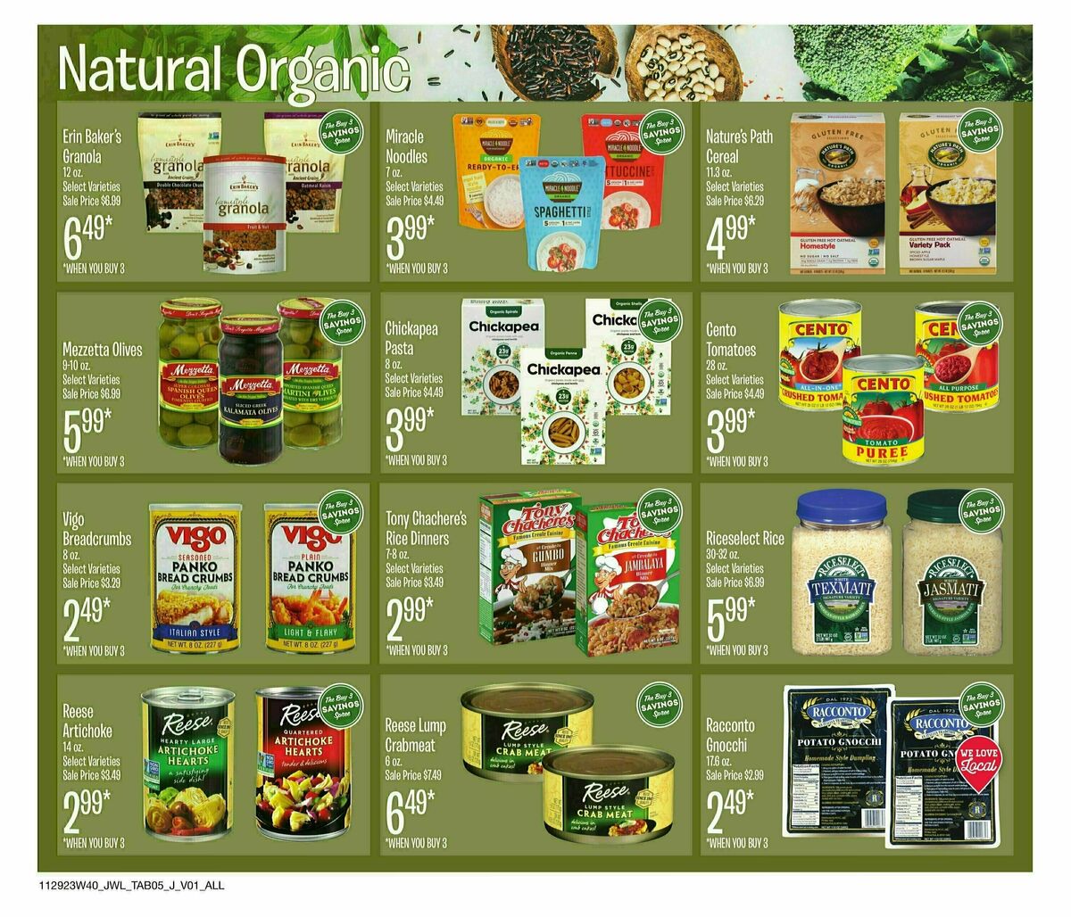 Jewel Osco Organics Guide Weekly Ad from November 29