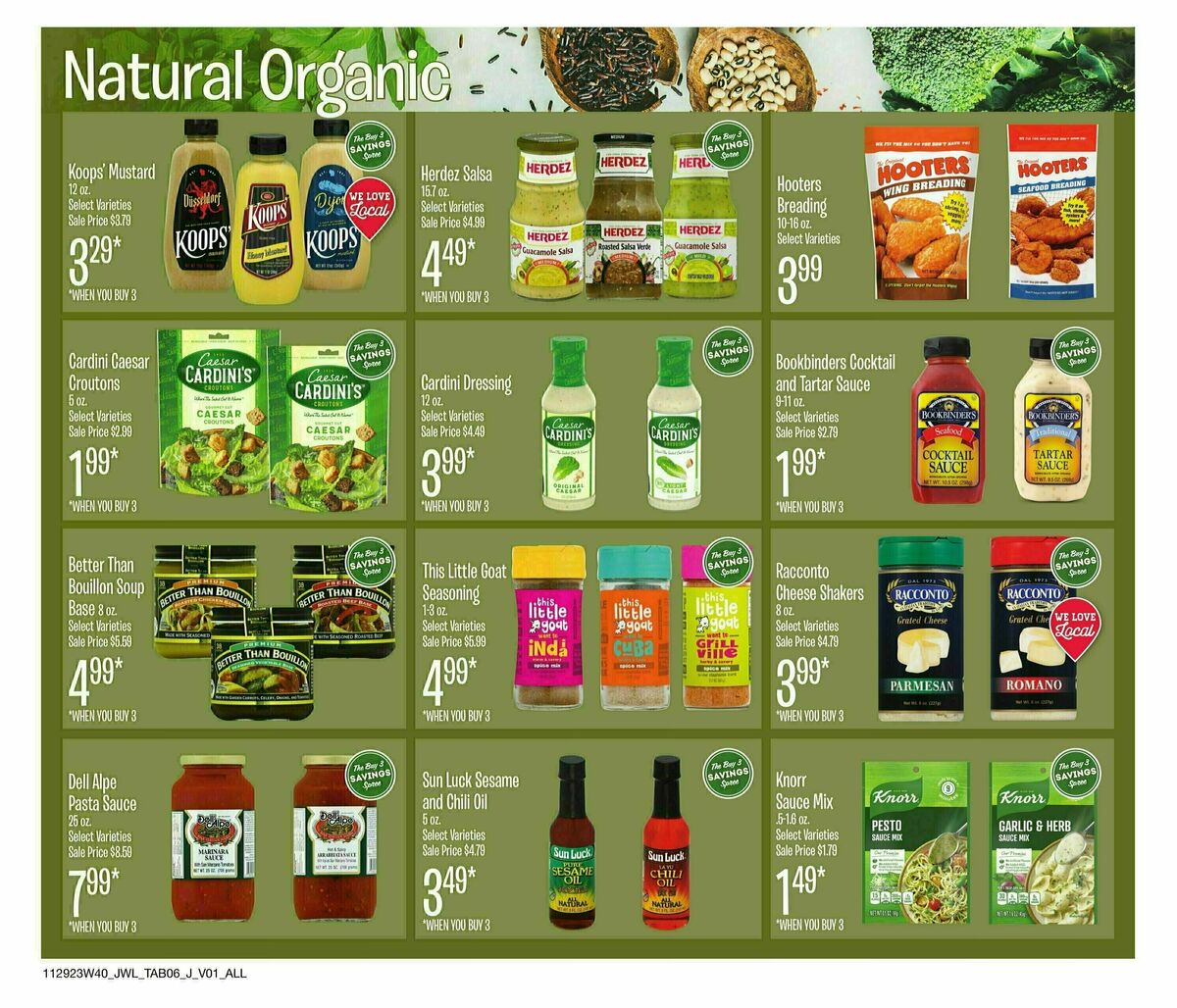 Jewel Osco Organics Guide Weekly Ad from November 29