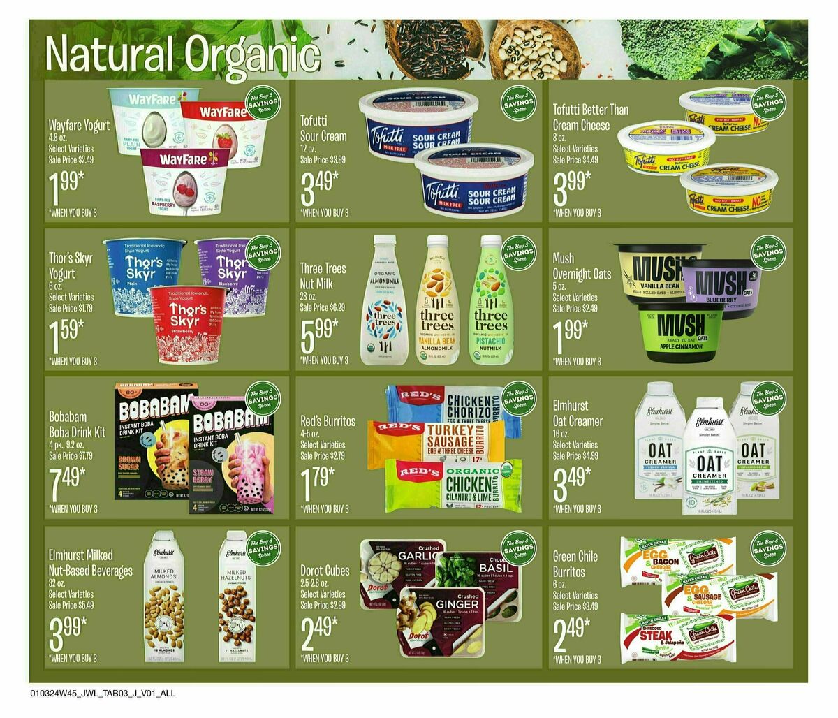 Jewel Osco Organics Guide Weekly Ad from January 3