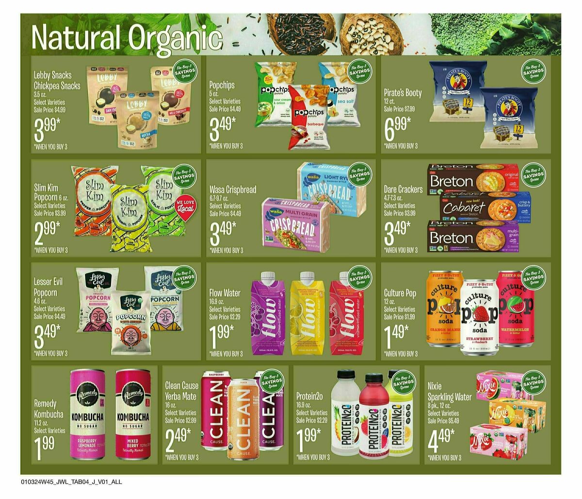 Jewel Osco Organics Guide Weekly Ad from January 3