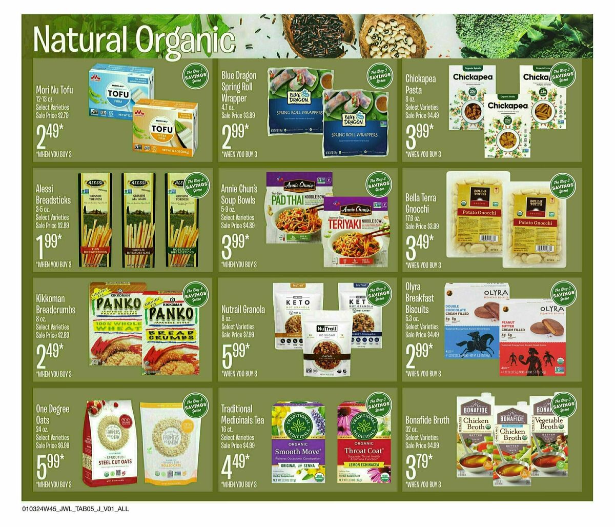 Jewel Osco Organics Guide Weekly Ad from January 3