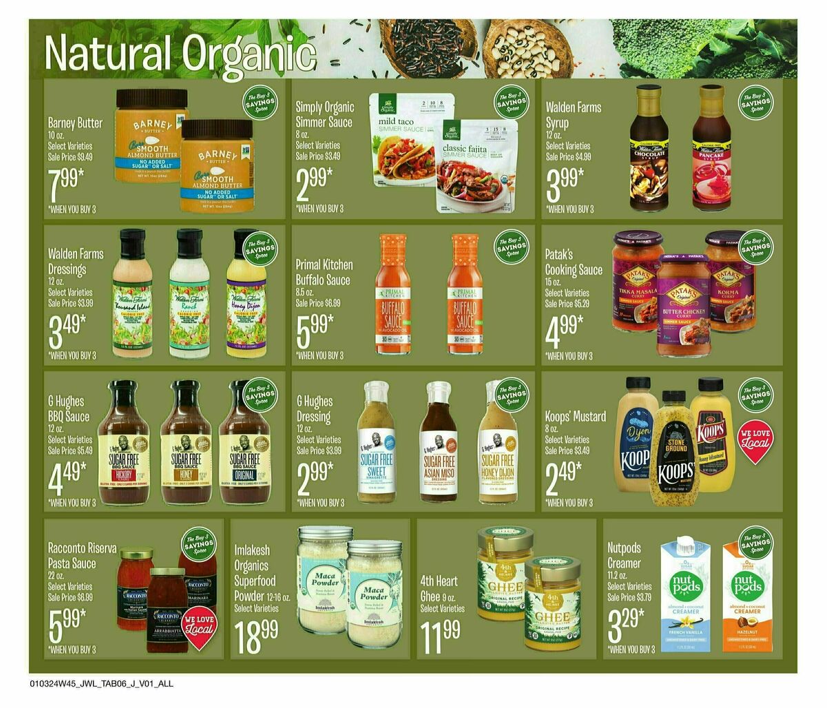 Jewel Osco Organics Guide Weekly Ad from January 3