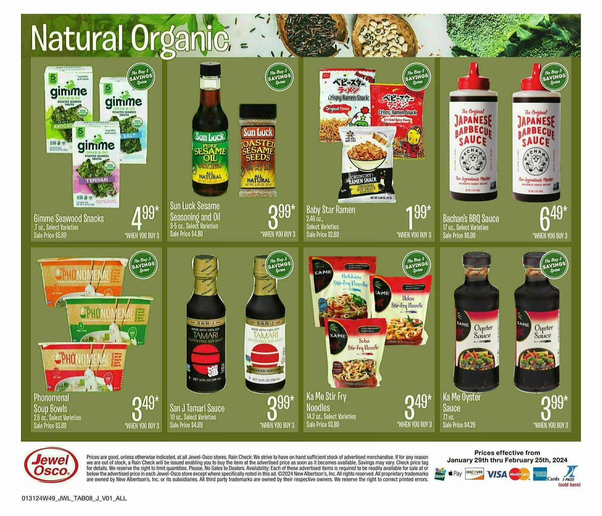 Jewel Osco Natural & Organics Weekly Ad from January 29