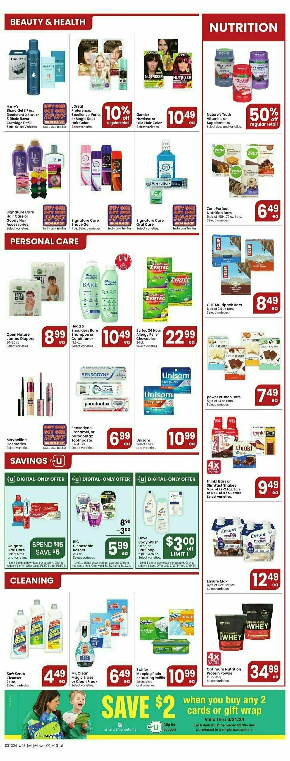 Jewel Osco Weekly Ad from March 13