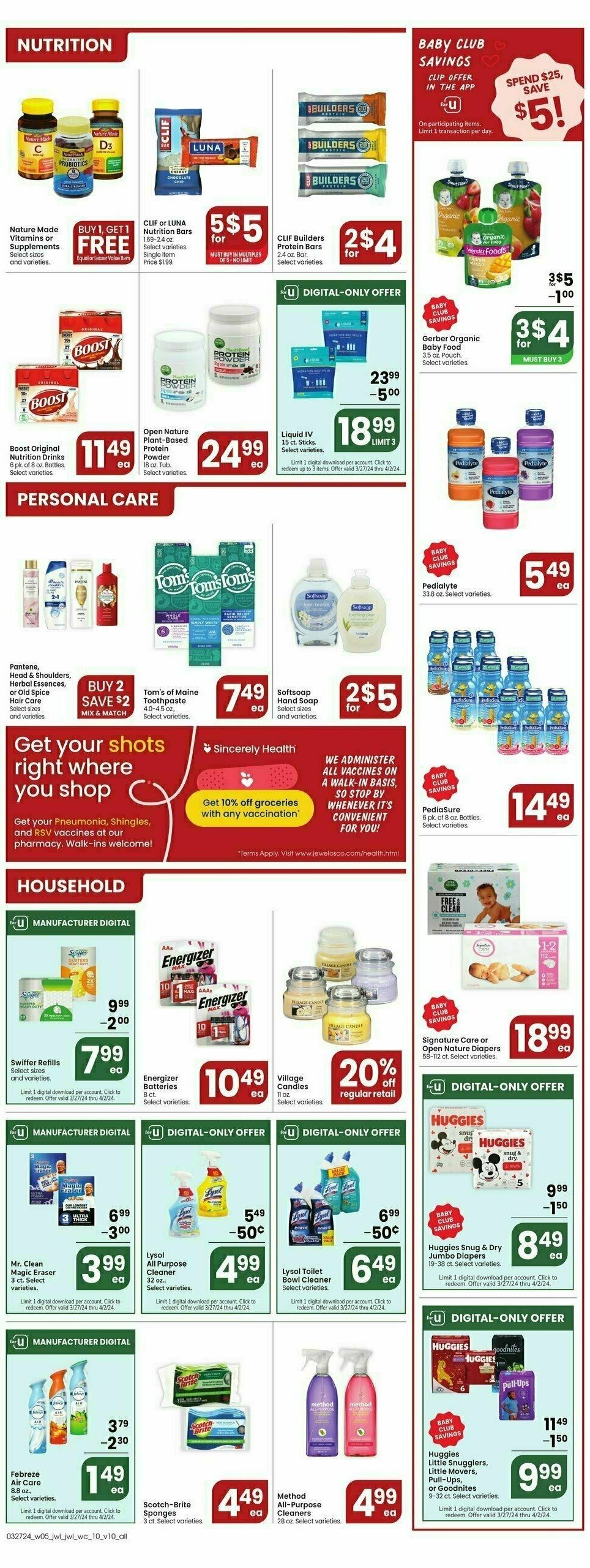 Jewel Osco Weekly Ad from March 27