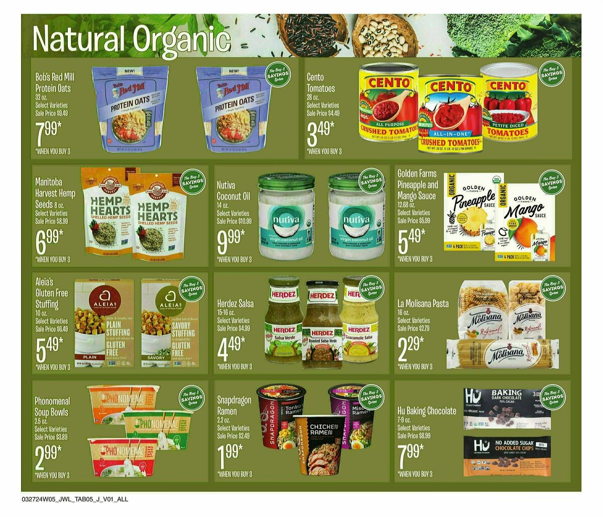 Jewel Osco Natural & Organics Weekly Ad from March 27