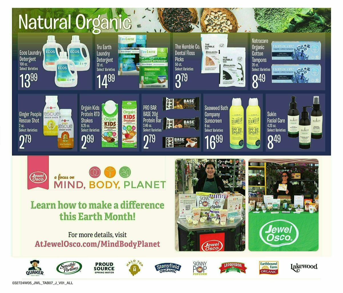 Jewel Osco Natural & Organics Weekly Ad from March 27