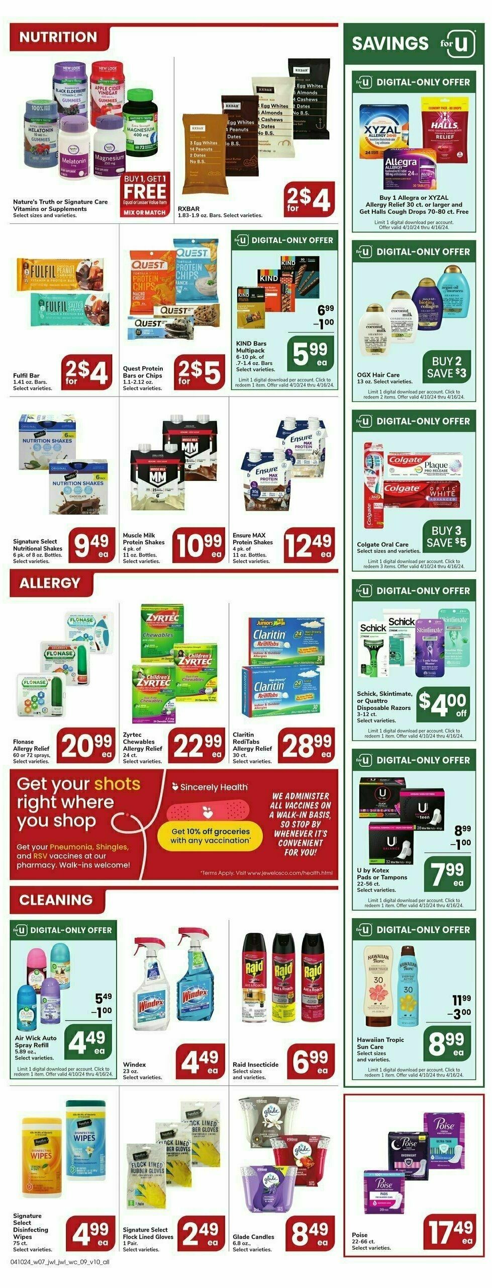 Jewel Osco Weekly Ad from April 10