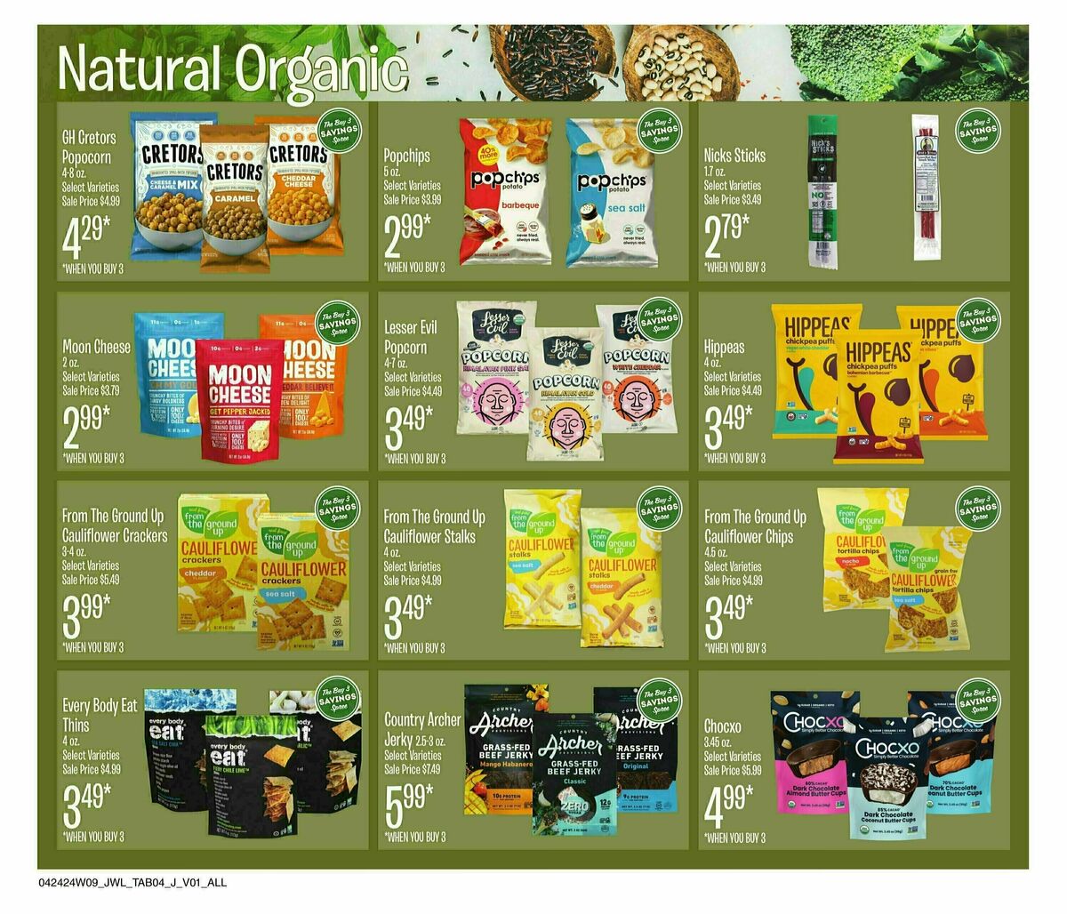 Jewel Osco Natural & Organics Weekly Ad from April 22