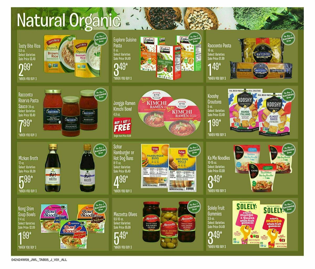 Jewel Osco Natural & Organics Weekly Ad from April 22