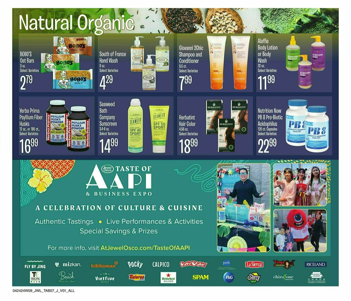 Jewel Osco Natural & Organics Weekly Ad from April 22