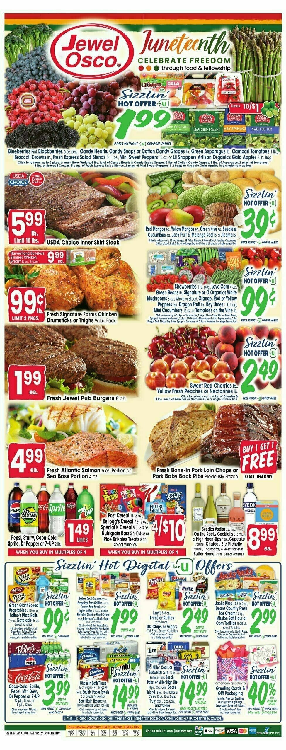 Jewel Osco Weekly Ad from June 19