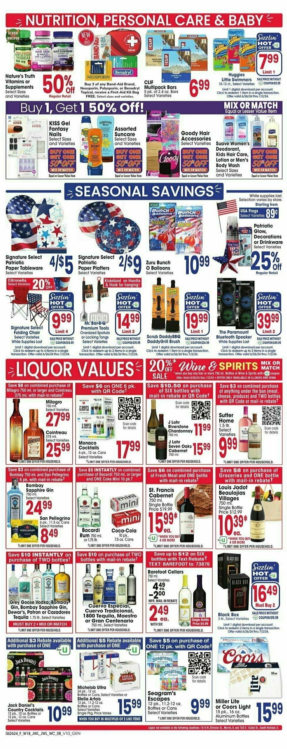 Jewel Osco Weekly Ad from June 26