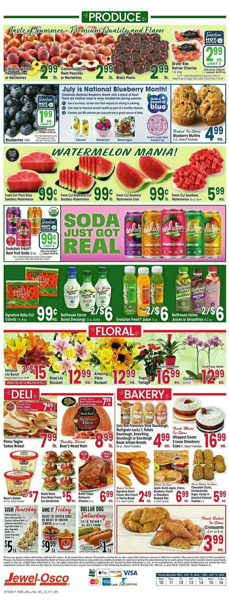 Jewel Osco Weekly Ad from July 10