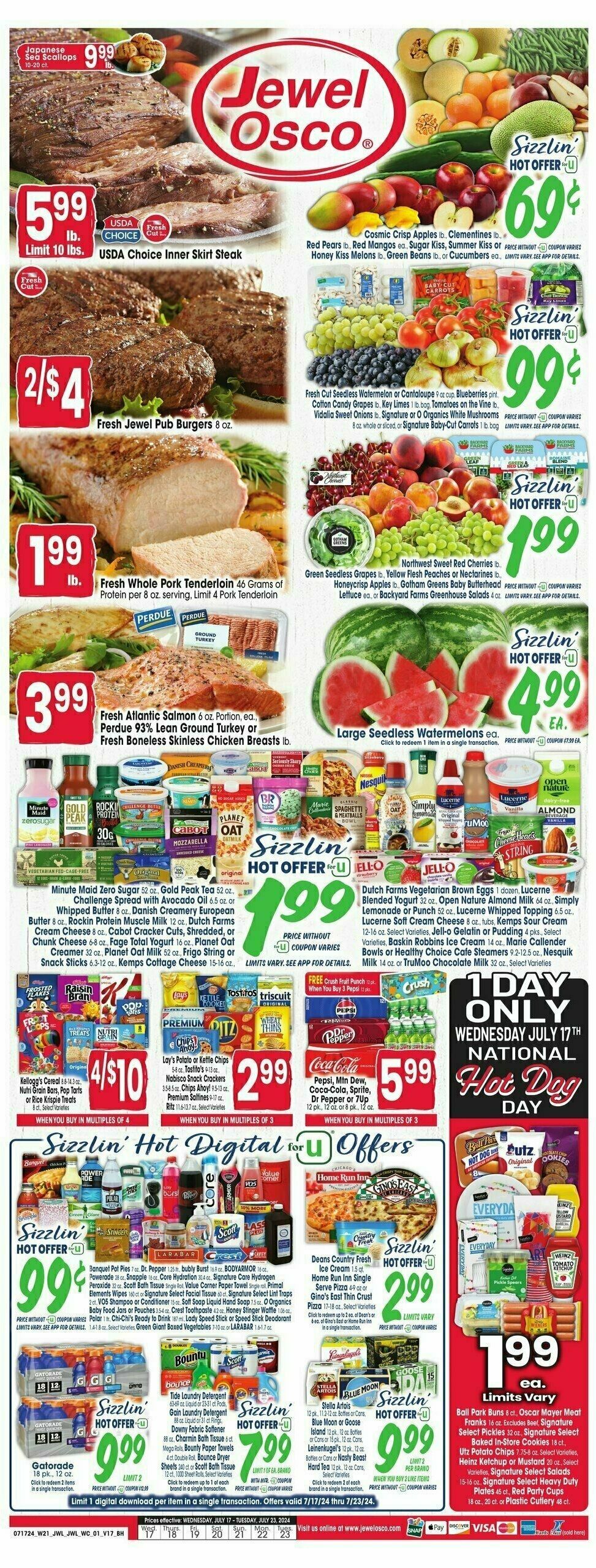 Jewel Osco Weekly Ad from July 17