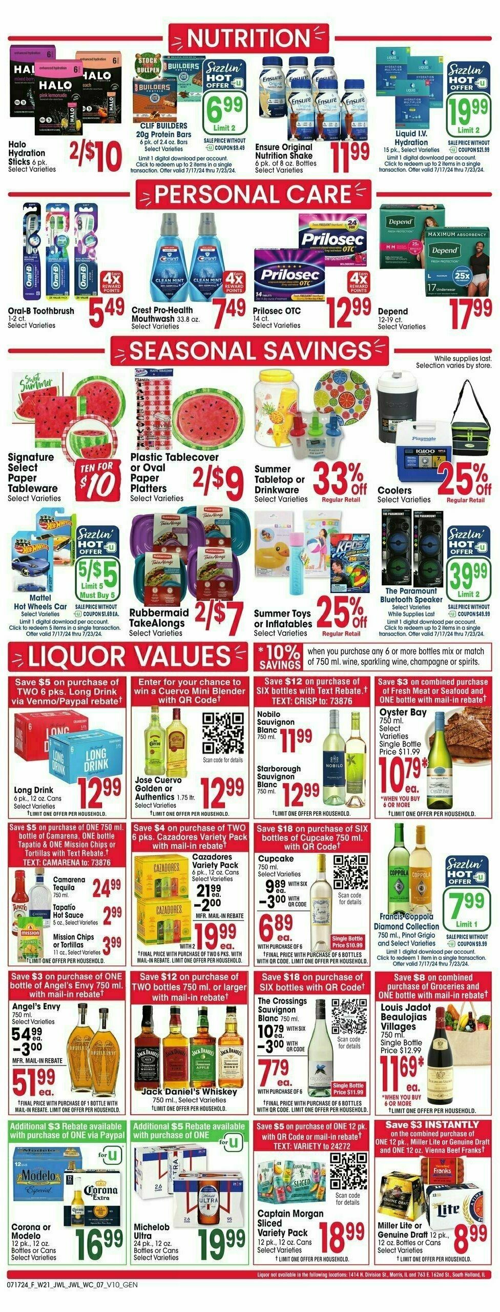 Jewel Osco Weekly Ad from July 17