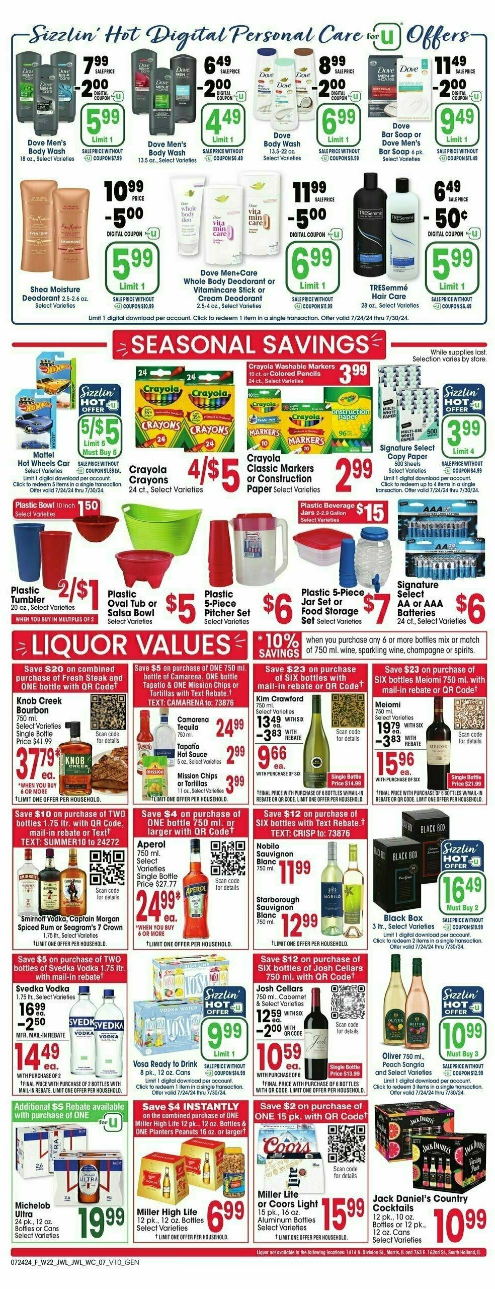 Jewel Osco Weekly Ad from July 24