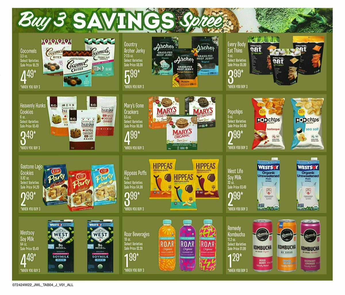 Jewel Osco Organics Guide Weekly Ad from July 24