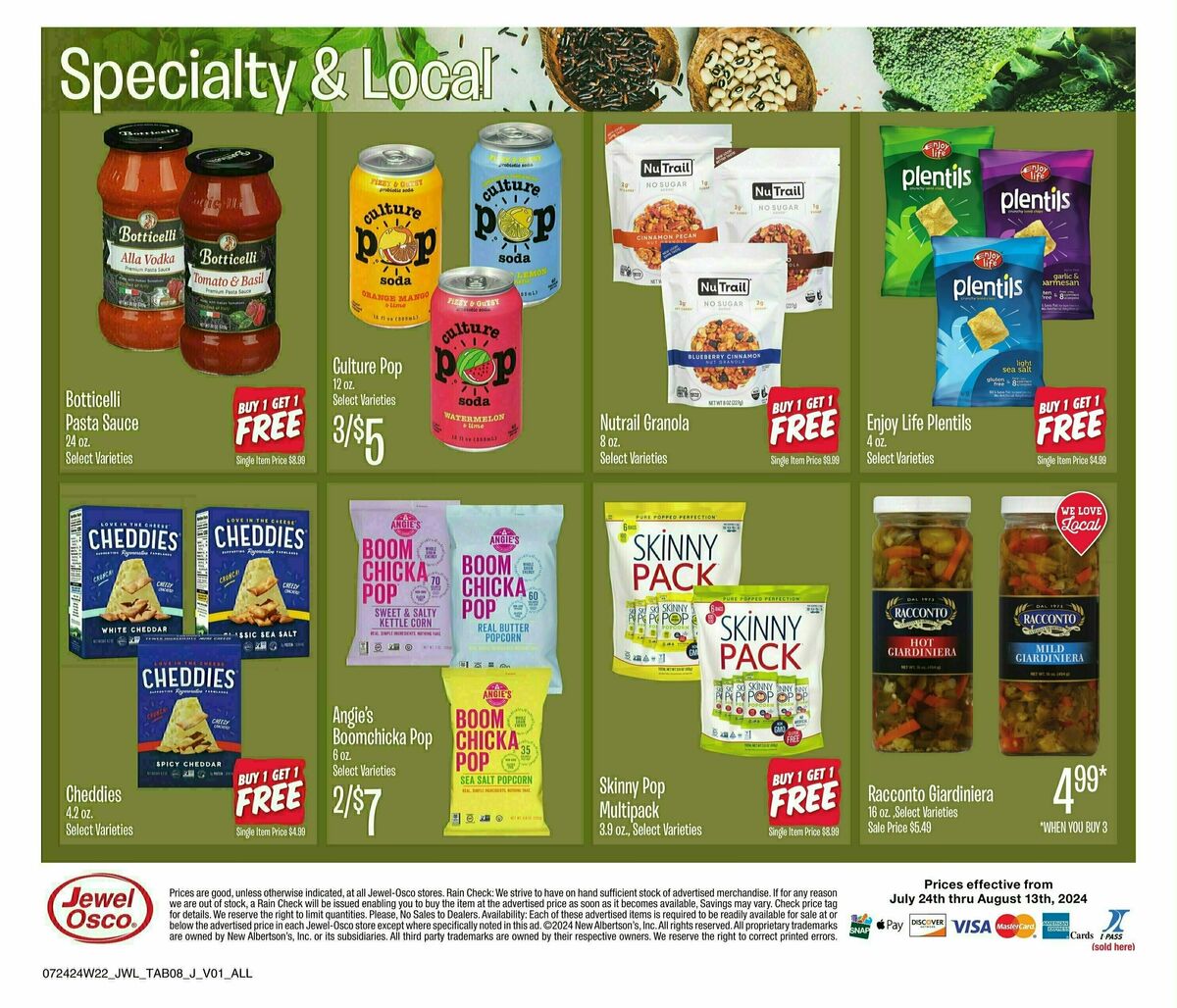 Jewel Osco Organics Guide Weekly Ad from July 24