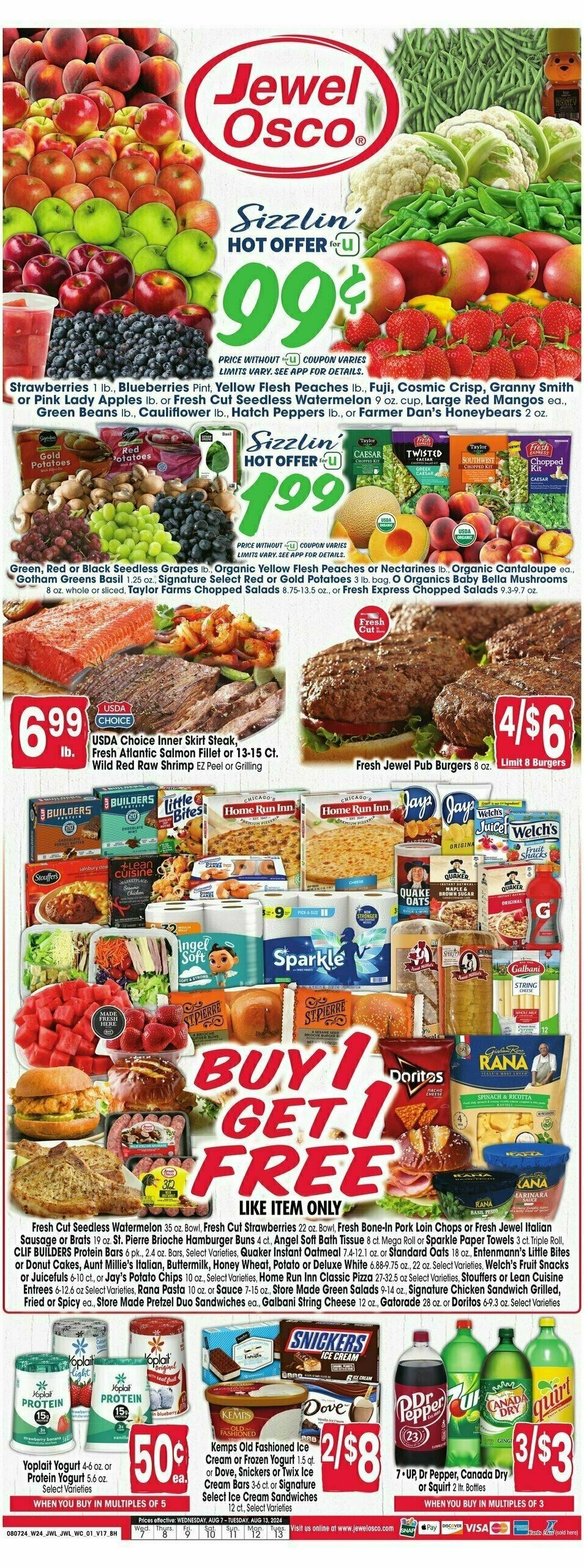 Jewel Osco Weekly Ad from August 7