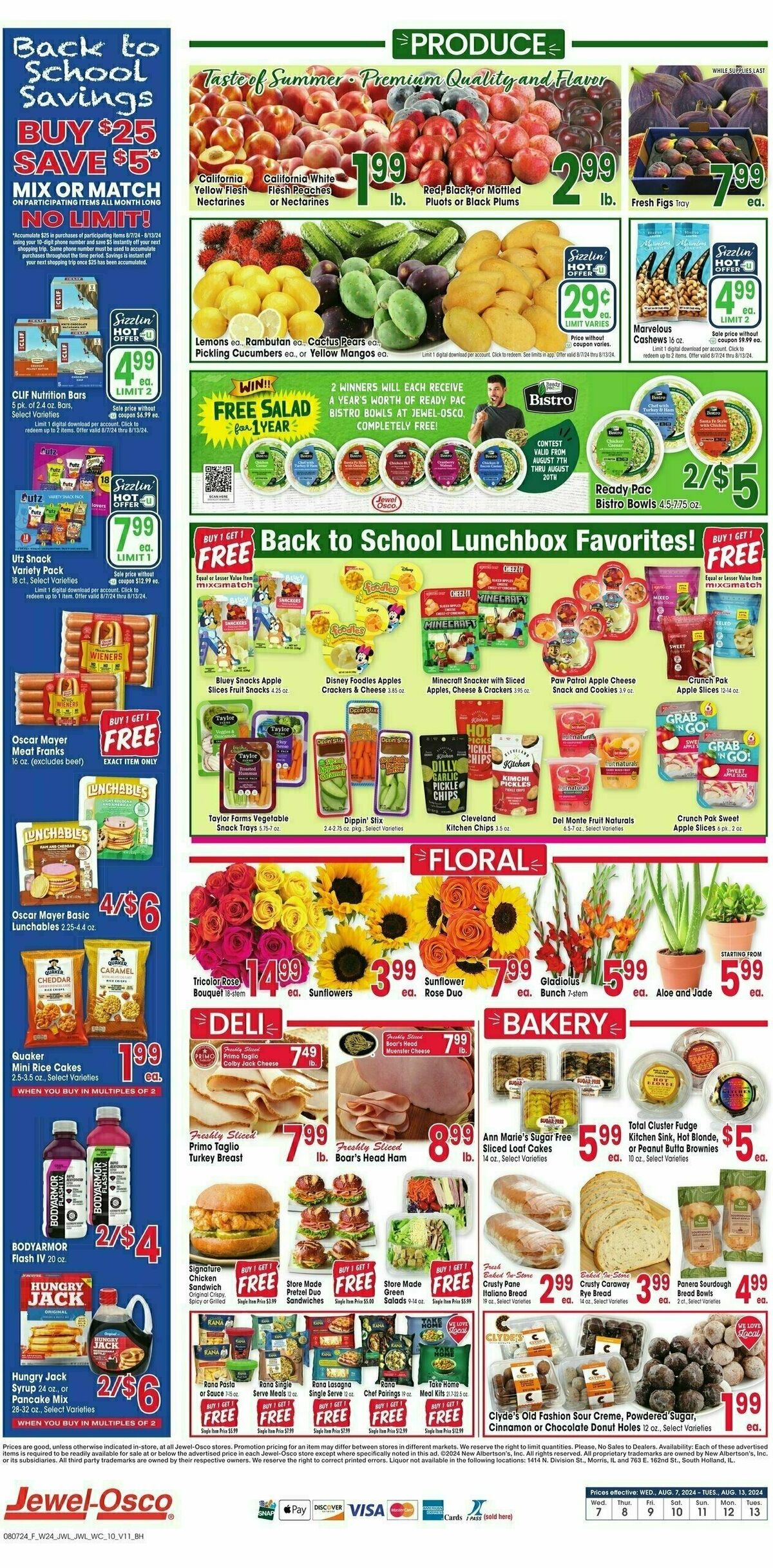 Jewel Osco Weekly Ad from August 7